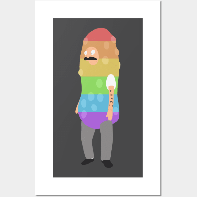 Rainbow Pickle Bob Wall Art by gray-cat